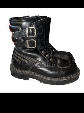 Harley Davidson Black Leather Motorcycle boots 11